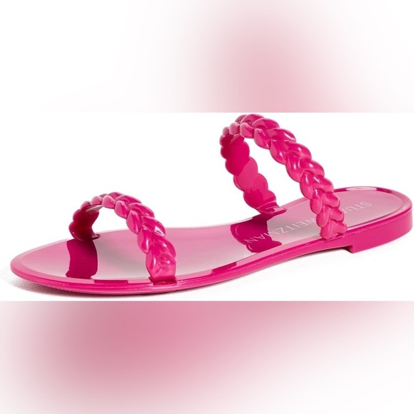 Stuart Weitzman $125 Braida Sawyer Jelly Orchid Sandals Sz 9 - Picture 1 of 2